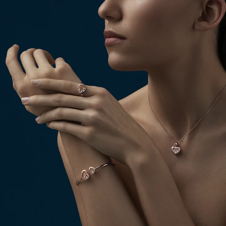 Collier et bague Chopard Happy Diamonds